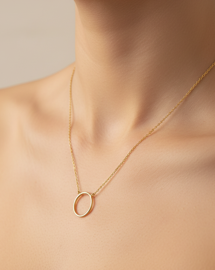 Sterling Silver Circle Necklace