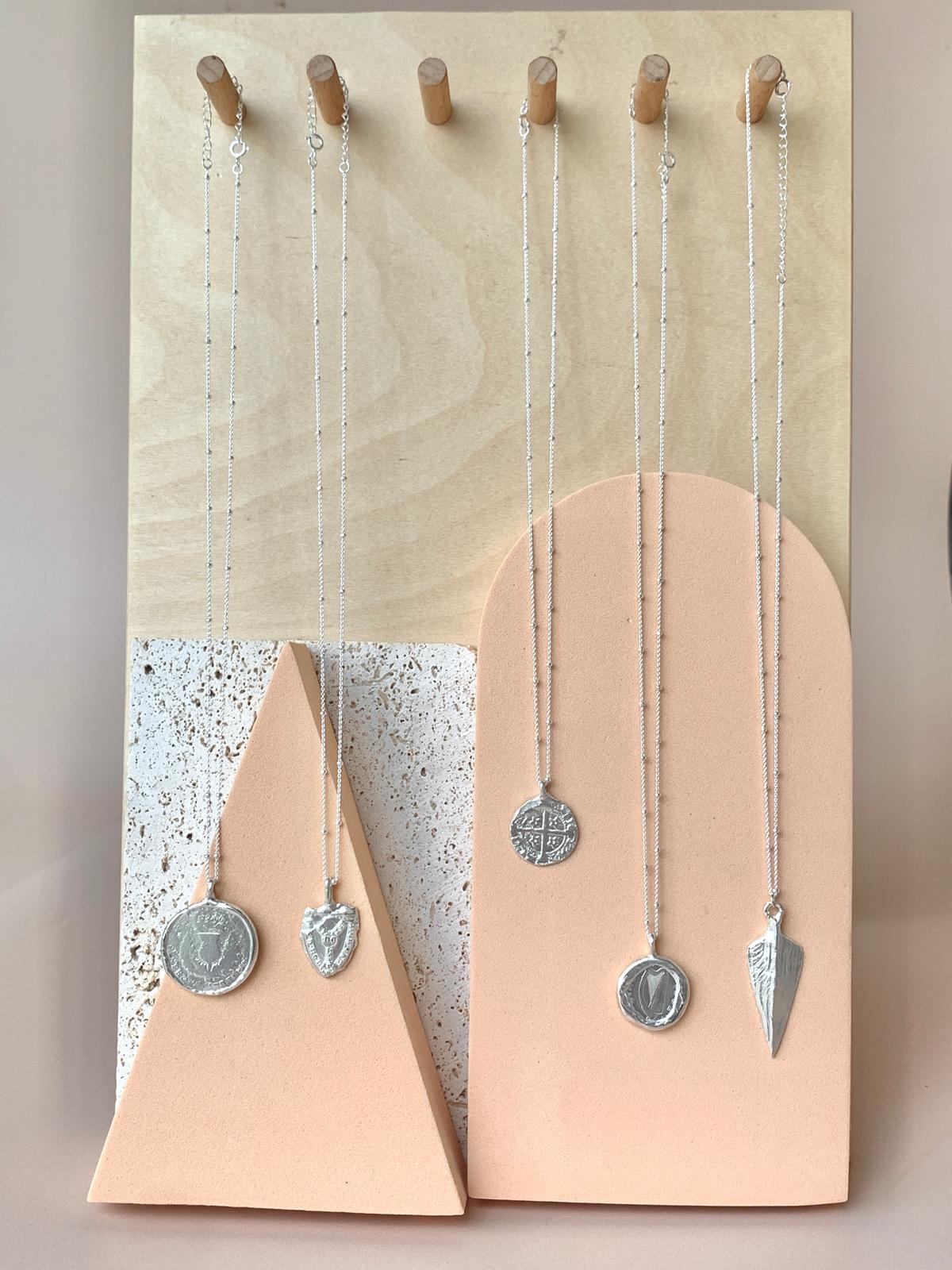 Sterling Silver Shield necklace