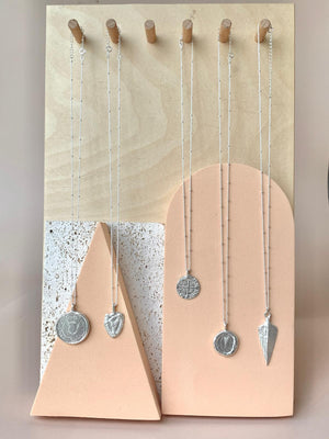 Sterling Silver Shield necklace