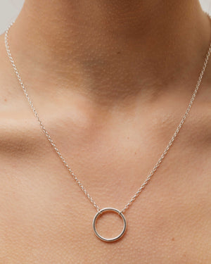 Sterling Silver Circle Necklace