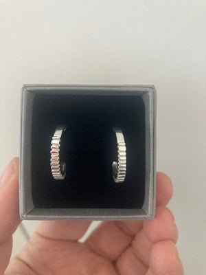 Sterling silver cog earrings